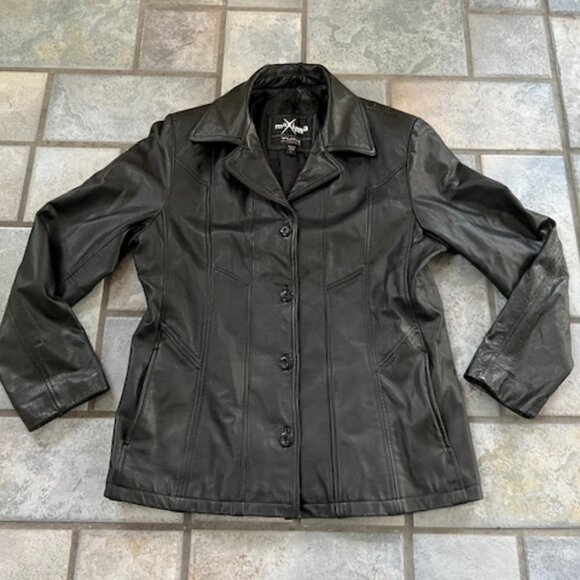 Wilsons Leather Maxima Black Womens Blazer Jacket - Picture 7 of 10